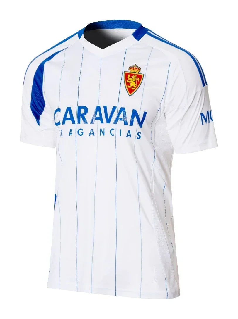 2025 Hot Selling Spain Real Zaragoza Retro Football Shirt Short Sleeved Jersey Home Jersey Unisex Men 3D T-shirt Jersey Printing