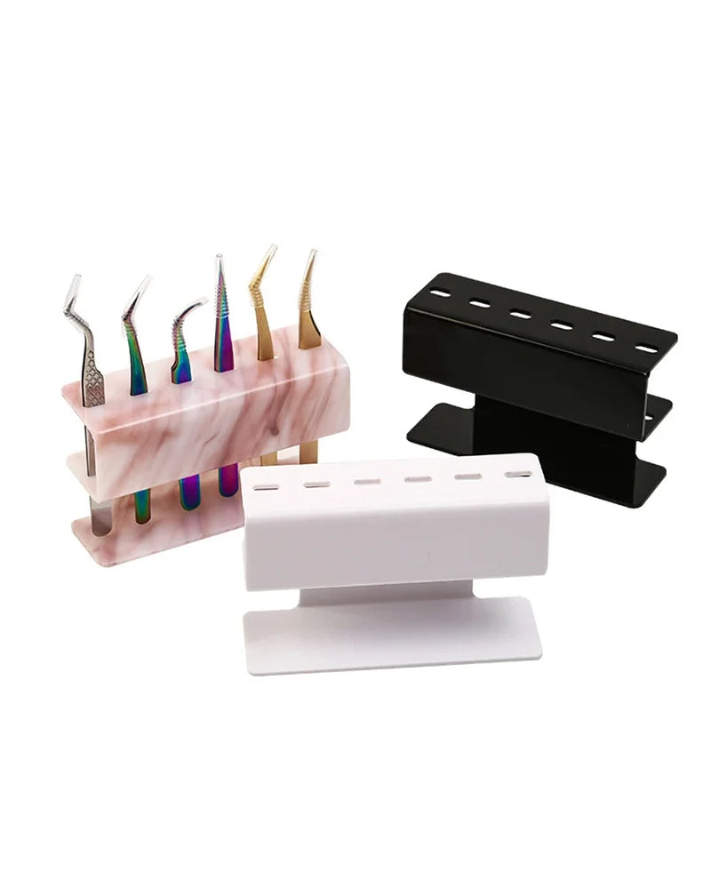 1PC Eyelash Tweezers Storage Rack Tweezer Organizer Holder Stand Eyelash Extension Tools Makeup Beauty Shelf 6/8 Holes