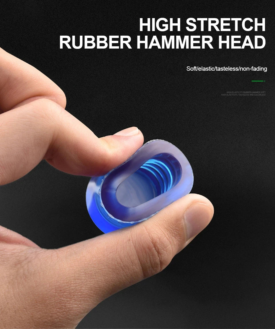 25/30/35/40/45mm Rubber Hammer Double Faced Work Glazing Window Nylon Hammer with Round Head and Non-slip Handle DIY Hand Tool