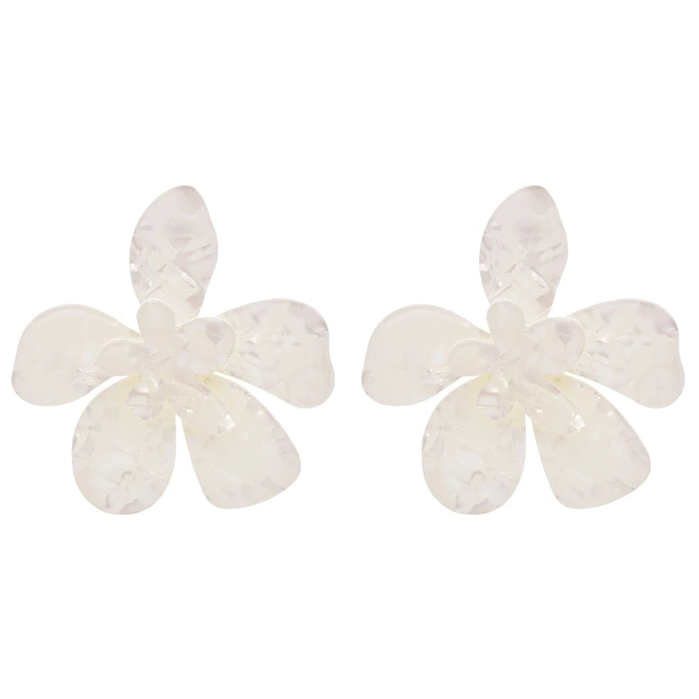 Acrylic Fashion Big Flower Pendant Earrings Double Layer Flowers Women's Earrings for Women 2023 New Party Jewelry Gifts