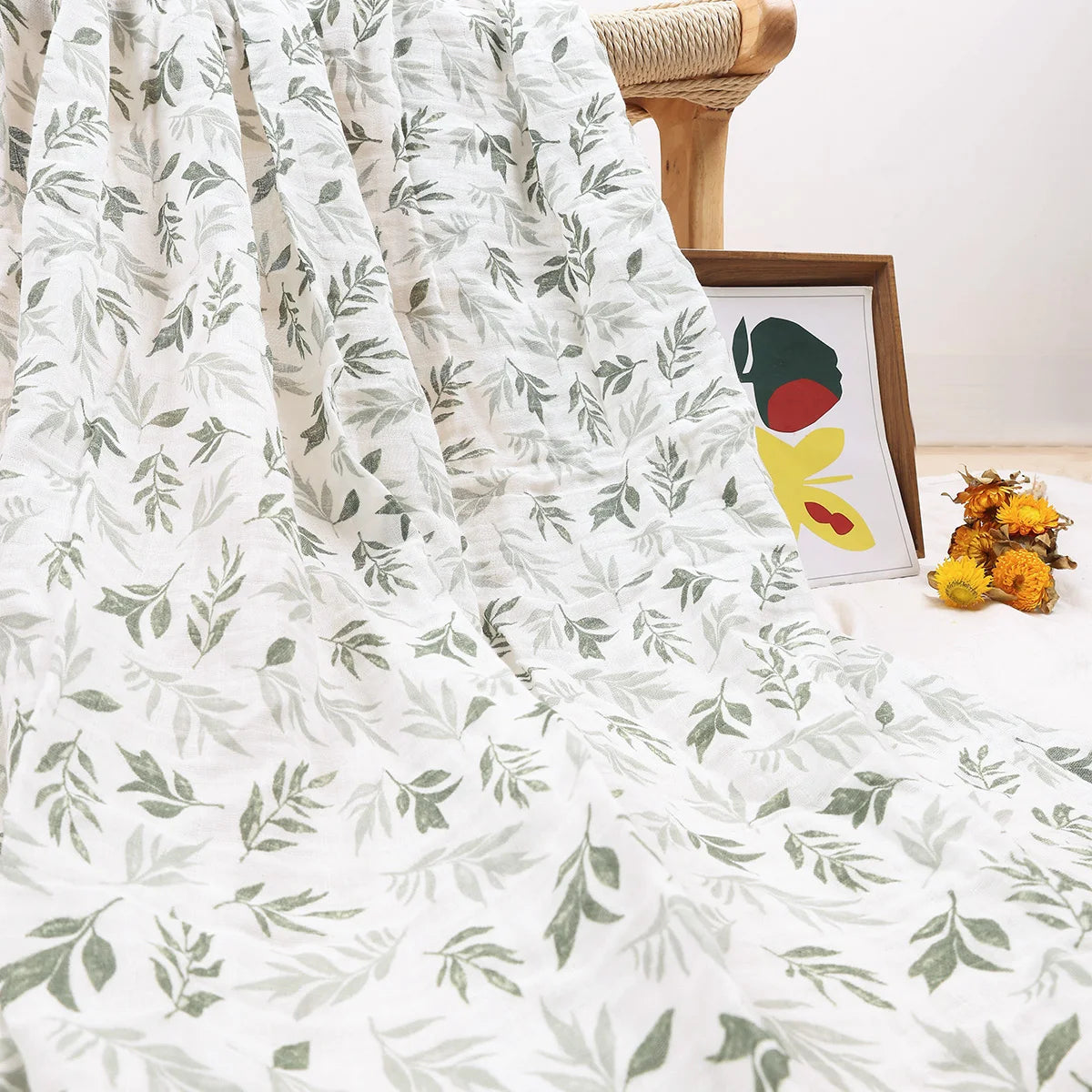 100% Cotton 120*110cm 2 Layers Newborn Baby Bath Towel Wrap Muslin Swaddle Blankets Viralgem Store