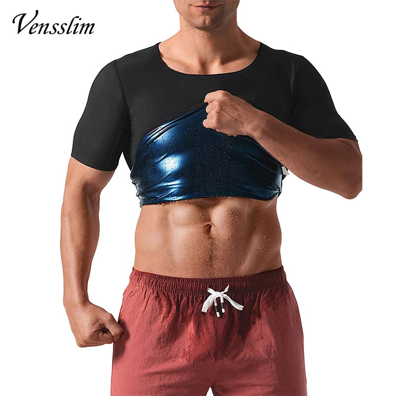 Vensslim Men’s Sauna Suit Sweat Heat Trapping Workout Fat Burner Vest Slimming Body Shaper Tank Top Waist Trainer Fitness Corset Viralgem Store