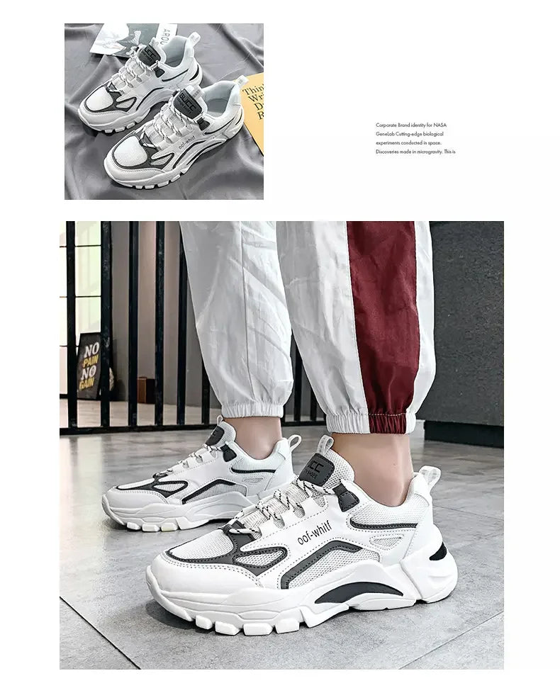 2024 New Men Sneakers Mesh Breathable Outdoor Running Shoes Fashion Casual Tennis Shoes Lightweight Comfortable Male Sport Shoes