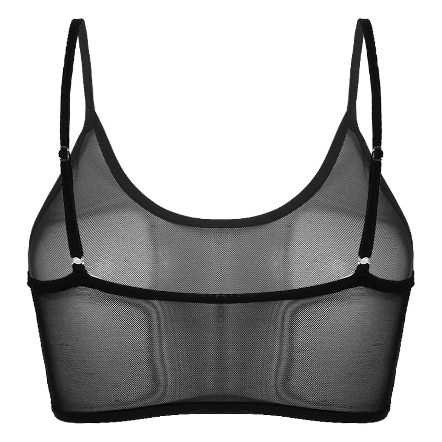 Women Sexy Crop Top See Through Sheer Mesh Vest For Rave Party Nightclub Dancing Party Tank Adjustable Spaghetti Straps Camisole