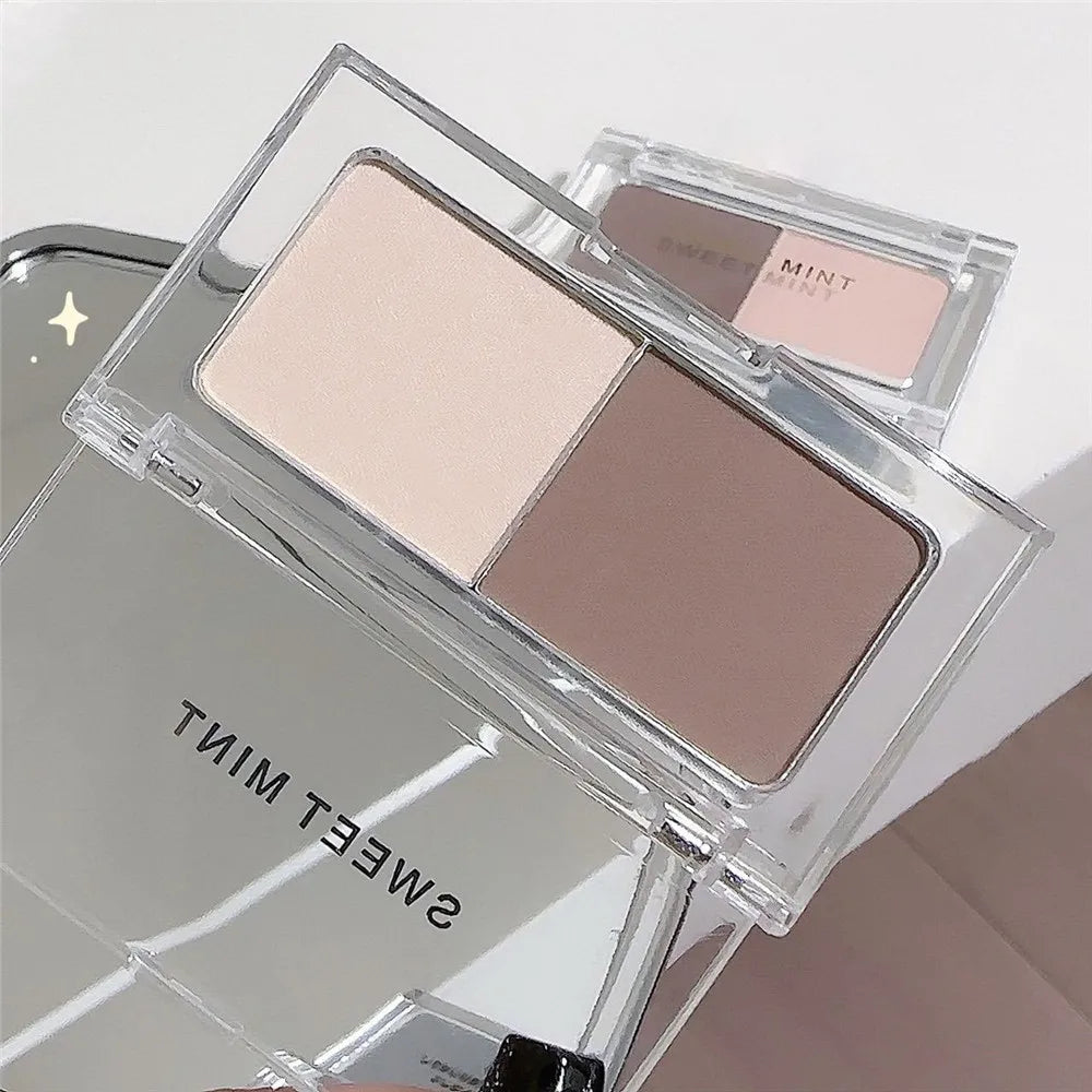 Two-color Nose Shadow Powder Highlighter Contouring Palette Side Shadow V Face Matte Brightening Multifunction Makeup Palette