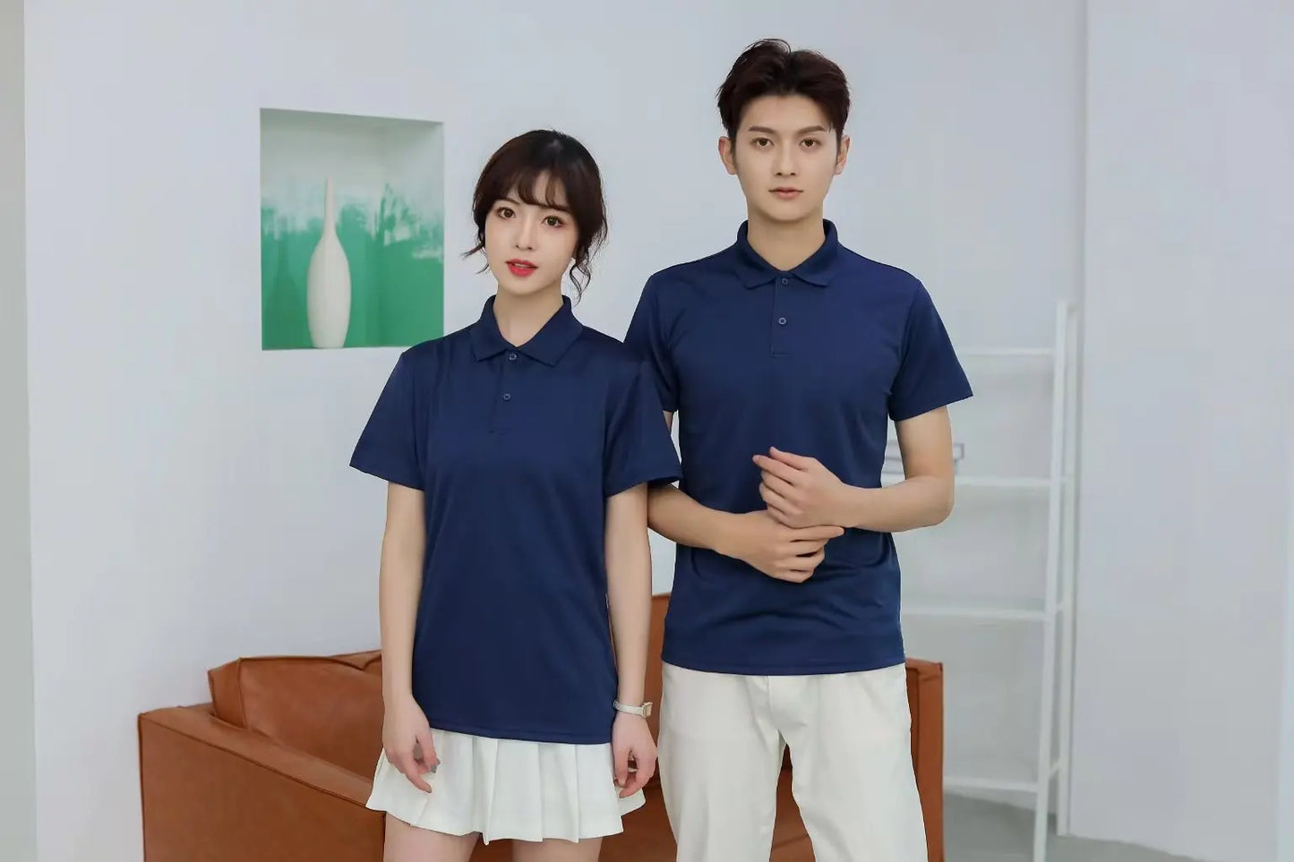 2024 Solid Color Polo Shirt Men's Business Polo Collar Half sleeved Top 2024 Summer Casual Short sleeved T-shirt for Men an