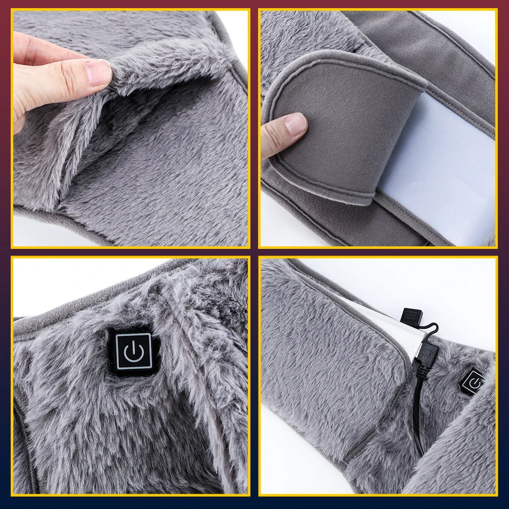 3 Levels Electric Graphene Heating Pad Cold-Proof Uterine Belt Cold-Proof Hand Waist Warming Pad USB Recharging Abdominal Warmer