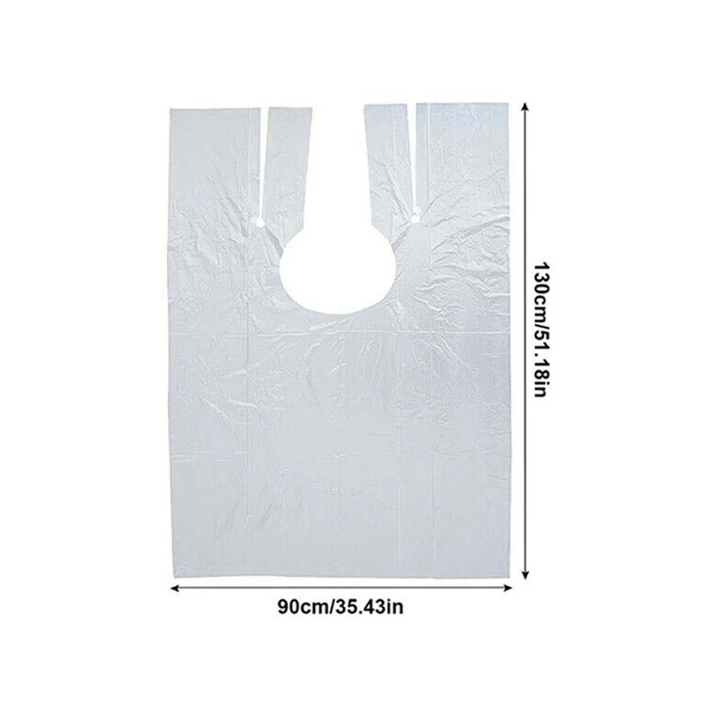 50 Pcs Salon Hair Dyeing Antifouling Shawl Disposable Plastic Barber Shawl Cape Hairdressing Supply