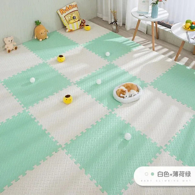 16pcs Foam Baby Play Mat Puzzle Mat Kids Interlocking Exercise Tiles Rugs Puzzle Floor Tiles Toy Carpet Soft Carpet 30*30*1cm Viralgem Store