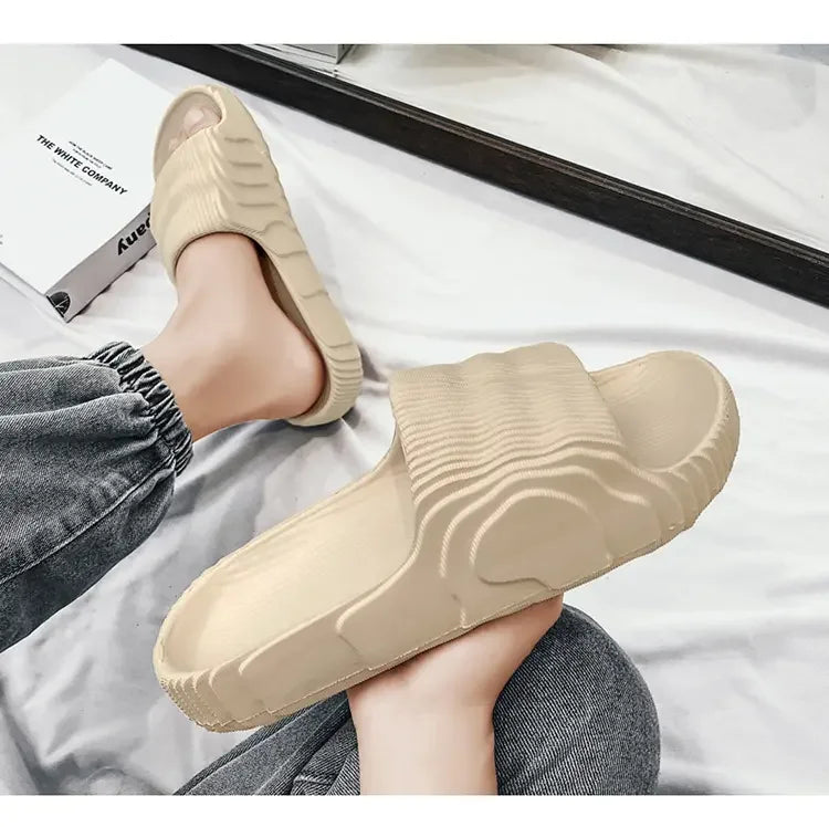 Summer EVA Slippers for Women Men Fashion Beach Sandals Soft Sole Platform Slides Outdoor Toe Open Shoes Unisex Size 29-46