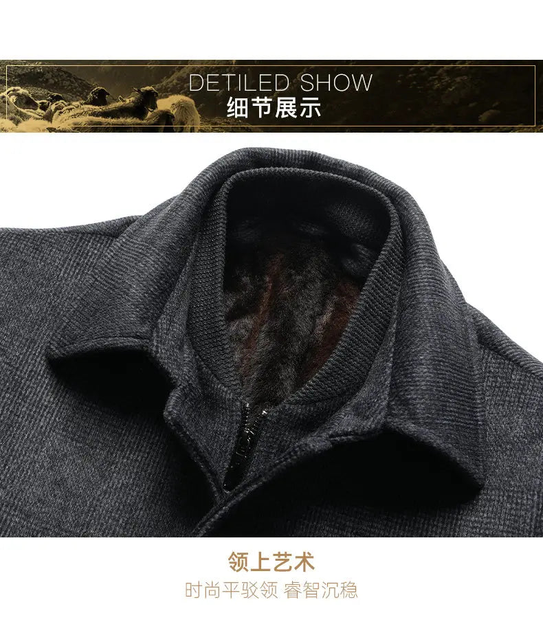 2023 new arrival winter jacket men fashion Woolen Coat Men's Casual Wool thicken warm trench coat Men Dress Jacket Size M-4XL