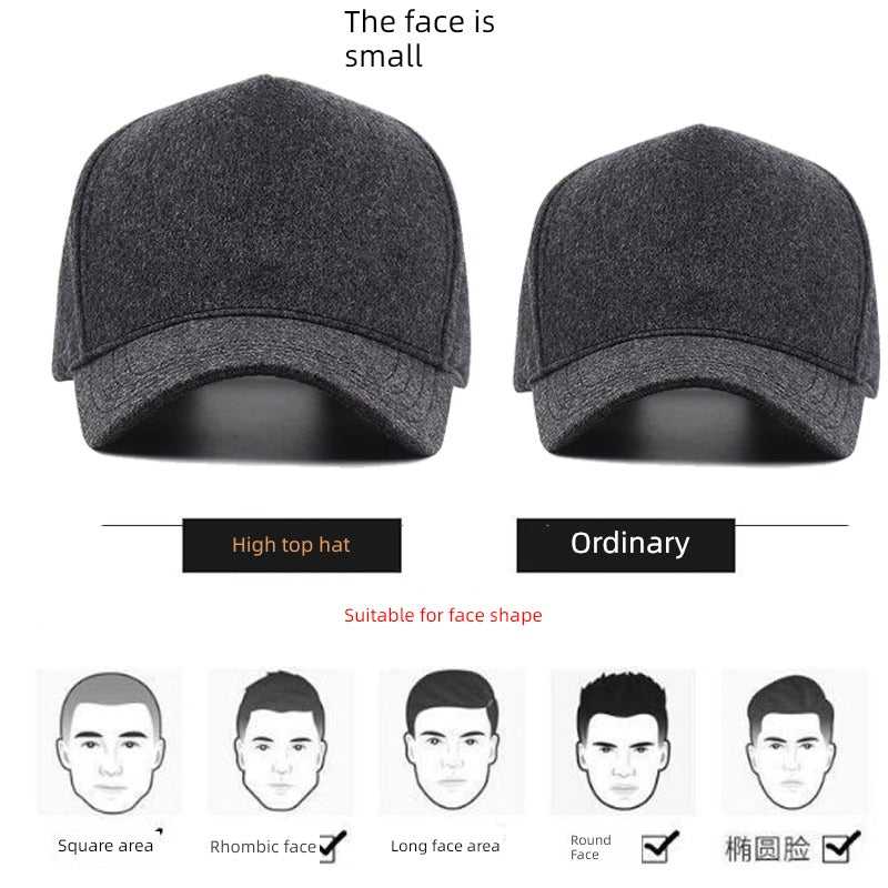 Wool Hat Men Large Size Tall Crown Suitable for round Faces Viralgem Store