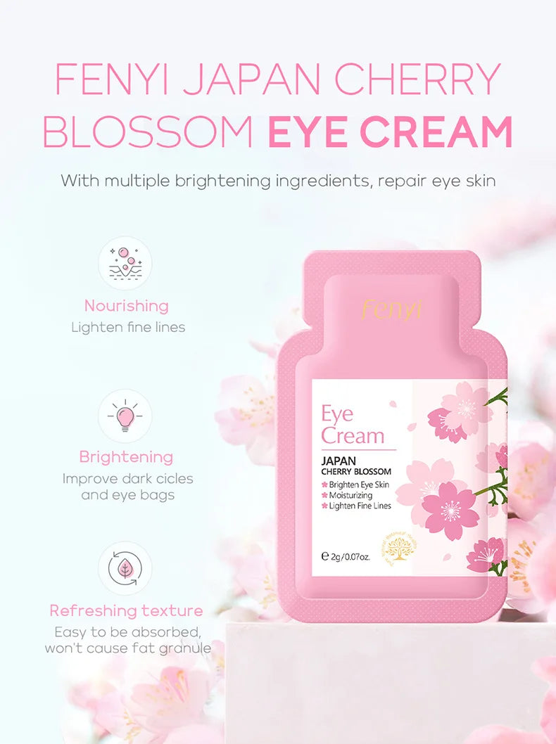 4pcs Skincare Sets Sakura Cleanser Face Cream Toner Eye Cream Deep Cleansing Moisturizer Oil Control Skin Care Kit Travel Outfit