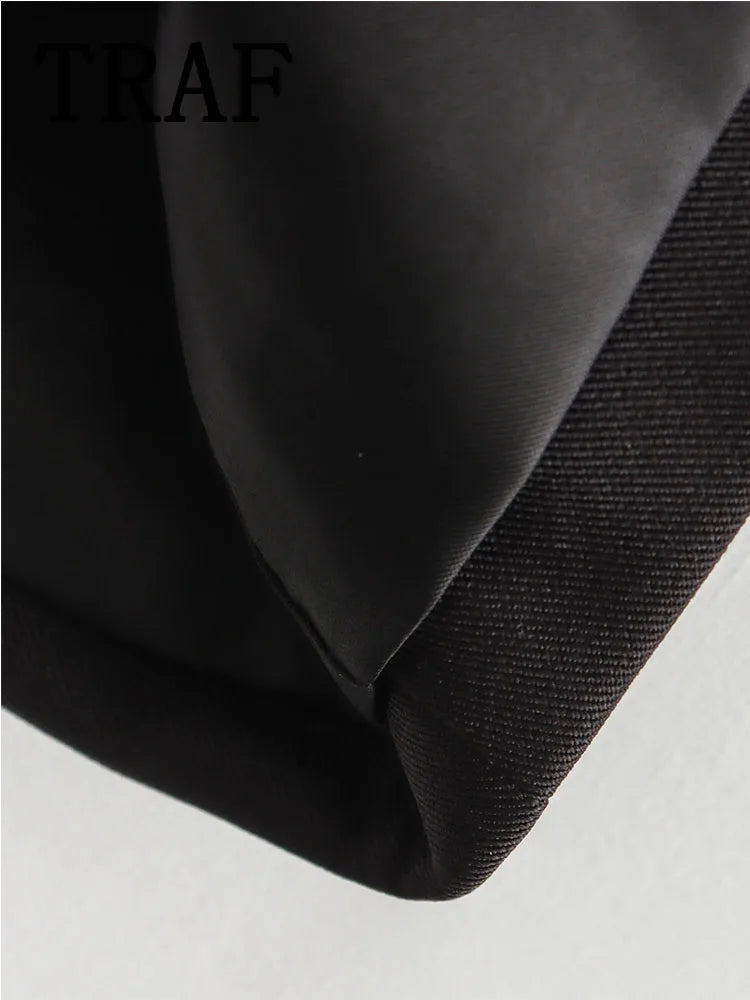 TRAF Women 2 Pieces Shorts Sets 2024 New Fashion Four Color Minimalist Vest Summer Women Suit Casual Two Piece Set Women Outfit