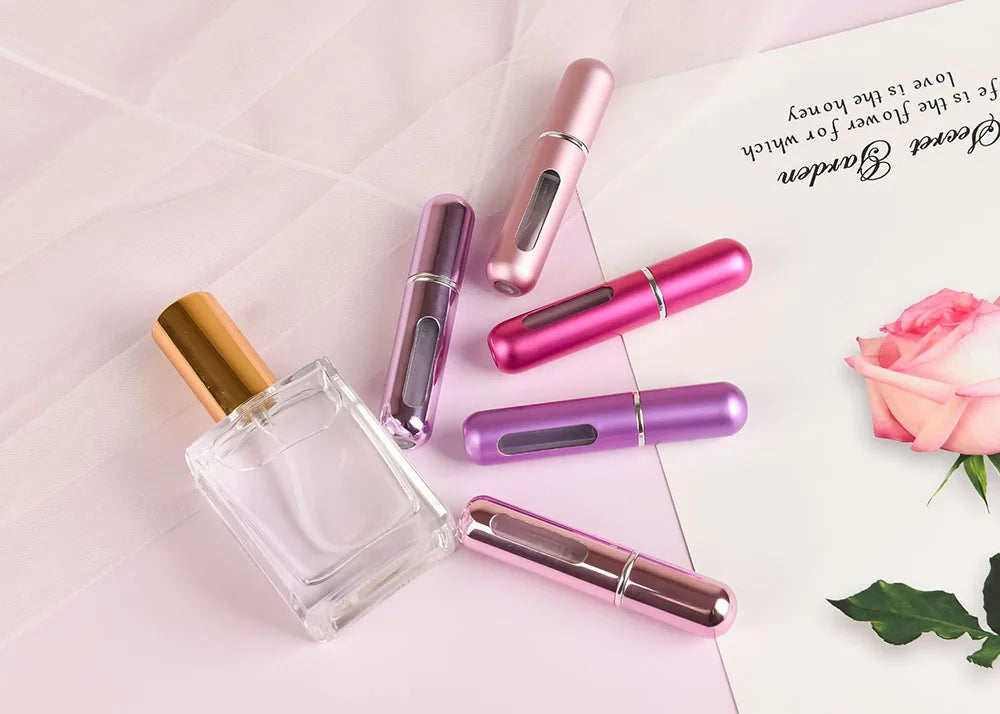 8/5ml Perfume Atomizer Portable Liquid Container For Cosmetics Traveling Mini Aluminum Spray Alcochol Empty Refillable Bottle