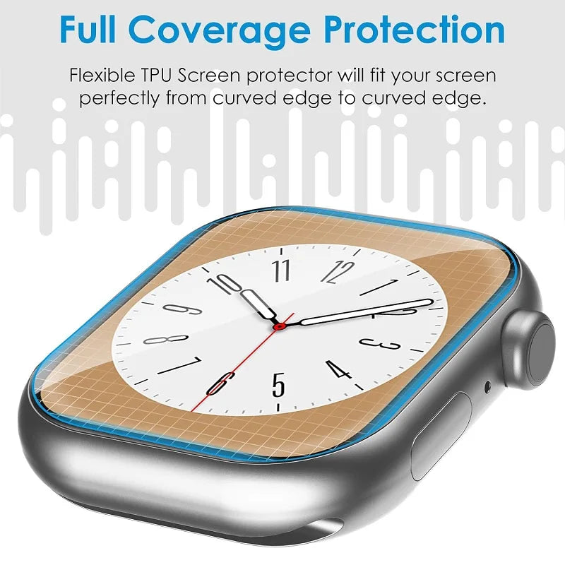 5PCS Protective Film for Apple Watch Screen Protector 42mm 40mm 38mm 49mm Series 9 8 7 6 5 Se Ultra 2 Accessories 44mm 45mm 41mm