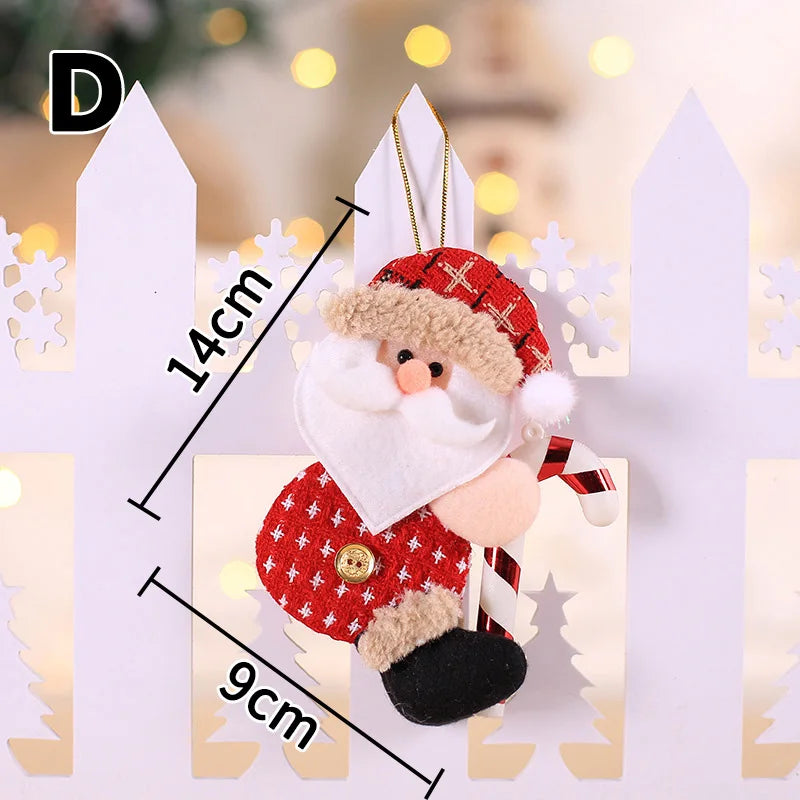 2023 Happy New Year Christmas Ornaments DIY Xmas Gift Santa Claus Snowman Tree Pendant Doll Hang for Home Noel Natal Decorations Viralgem Store