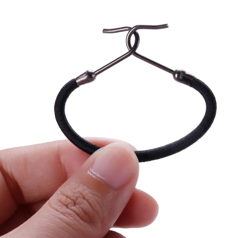 1/5/10pcs Casual Elastic Clips Bows Girls Women Bands Gum With Hooks Ponytail Holder Bungee Hair Thick Hair Accessories Headwear Viralgem Store