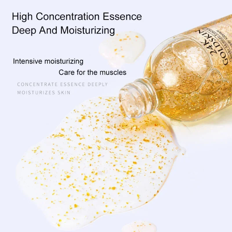 24K Gold Facail Essence Oil Hyaluronic Acid Moisturizer Serum Brightening Day Creams Anti Aging Skin Care 30/100ML