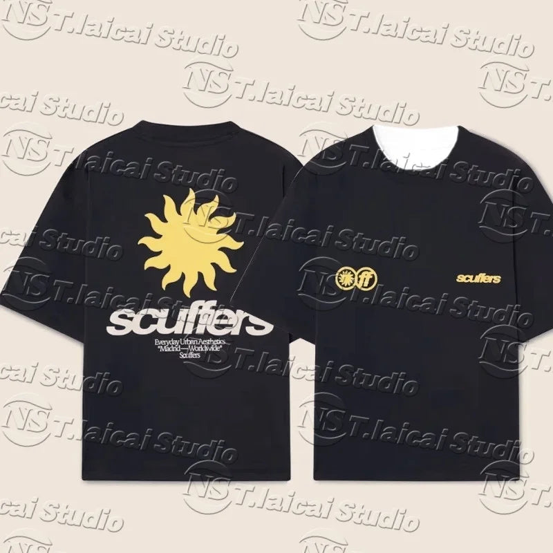 SUMMER European Trendy New Listint Women's T-shirt Scuffers Men Tshirt Surf Vacation Luxury Tee Oversized Women's Clothing MOTO Viralgem Store