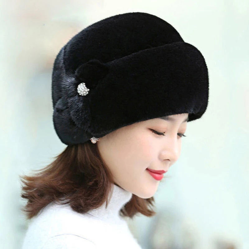 Winter Fashion Hat For Women Fashion Outdoor Warm Hats Thick Warm All-Match Female Hat Simple Comfortable Solid Color Hats 2024