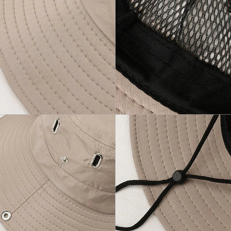 Spring And Summer New Hat Men's Outdoor Mountaineering Sunshade Fisherman Hat Summer Large Brim Breathable Sunscreen Fishing Hat Viralgem Store