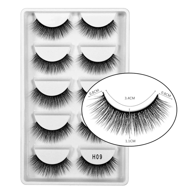 5 Pairs 3D Mink False Eyelashes h13, Soft Eyelash Extension Natural Eyelashes makeup Lashes Wholesale G800, G806 Viralgem Store
