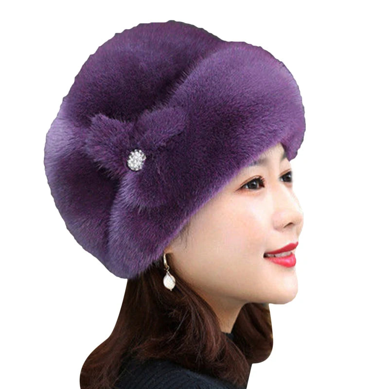 Winter Fashion Hat For Women Fashion Outdoor Warm Hats Thick Warm All-Match Female Hat Simple Comfortable Solid Color Hats 2024