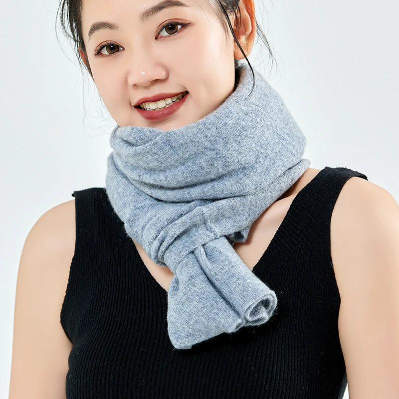 100%Pure Wool Women's Knitted Shawl Soft Warm Wollen Cardigan Cloak Wraps Shoulder Neck Protect Multifunctional Pashmina Scarves