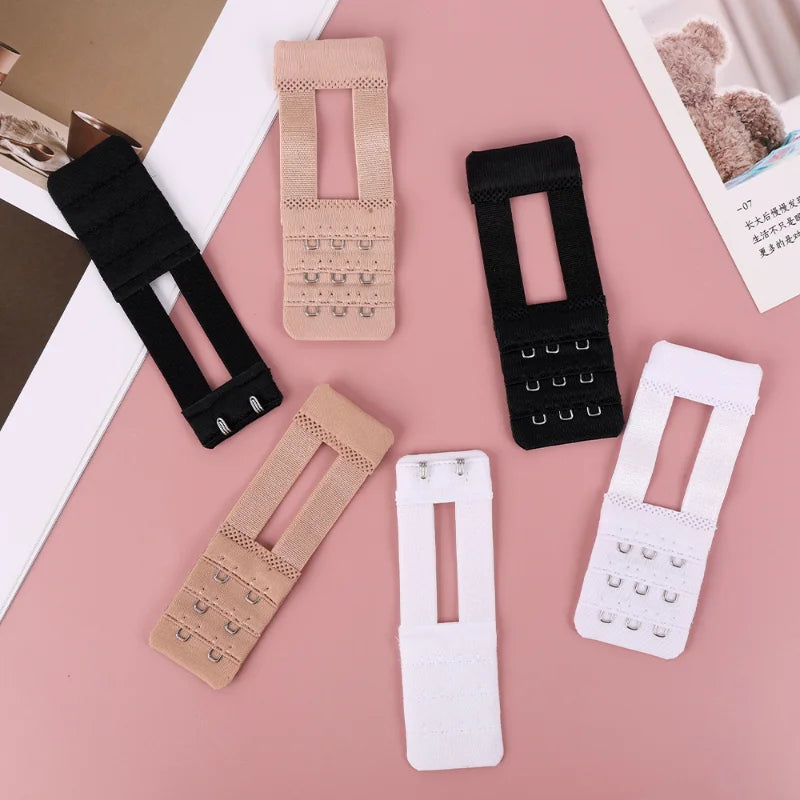 3Pcs Bra Extension Strap Extenders for Women Adjustable Belt Buckle Elastic 3 Row Hook Lengthen Expander Intimate Accessories Viralgem Store