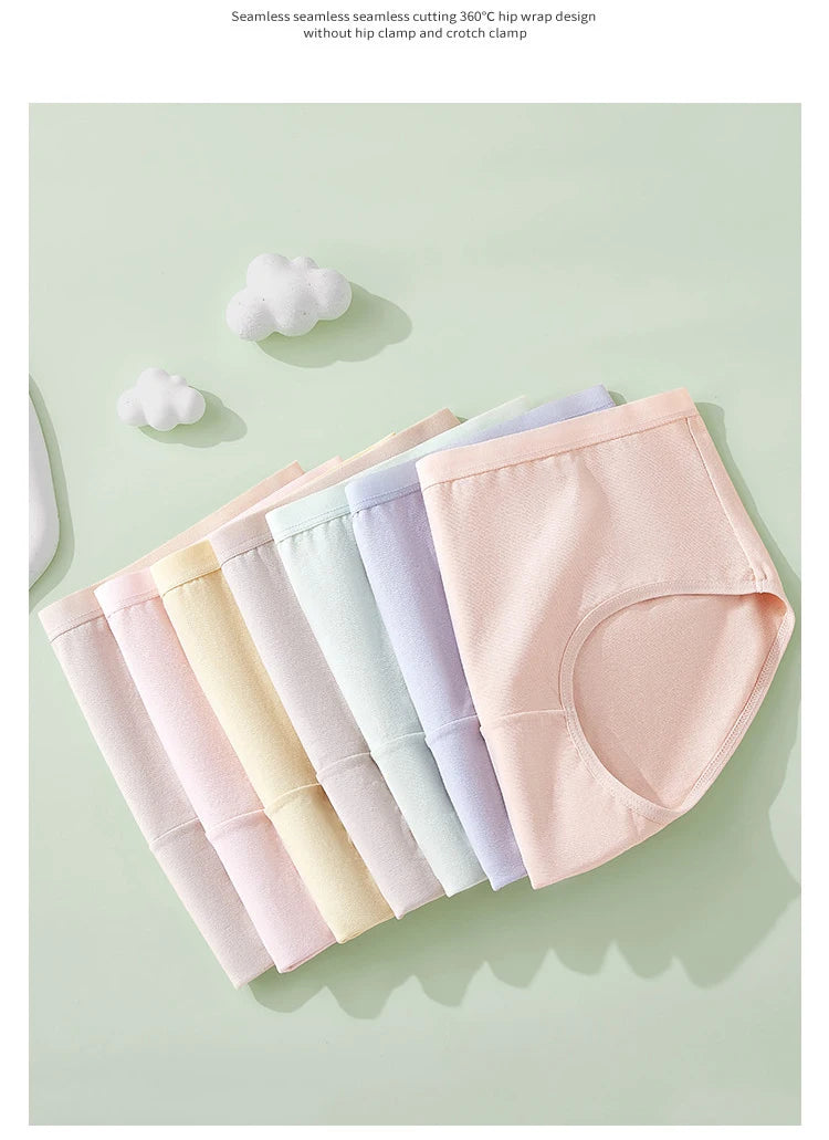 7Pcs Cotton Women's Panties Breathable Underwear Seamless Girls Briefs Solid Panty Soft Underpants Sexy Low-Rise Female Lingerie