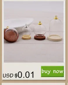 10pieces Double Hole 10-20mm Color Glass Ball Globe Beads Hollow Glass Bottle Vial Jewelry Making Accessories Findings Viralgem Store