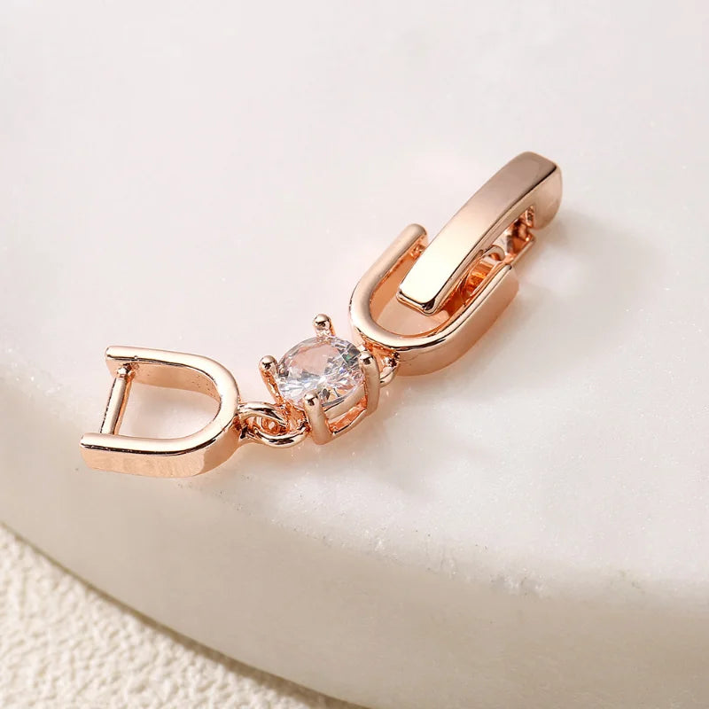 Uilz Fashion 1 Pcs Round Cz Zirconia White Rose Gold Color Extenders Extension Clasp for Bracelet or Necklace