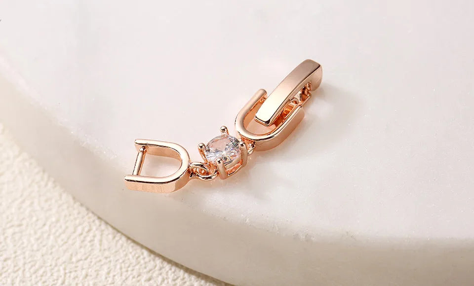 Uilz Fashion 1 Pcs Round Cz Zirconia White Rose Gold Color Extenders Extension Clasp for Bracelet or Necklace