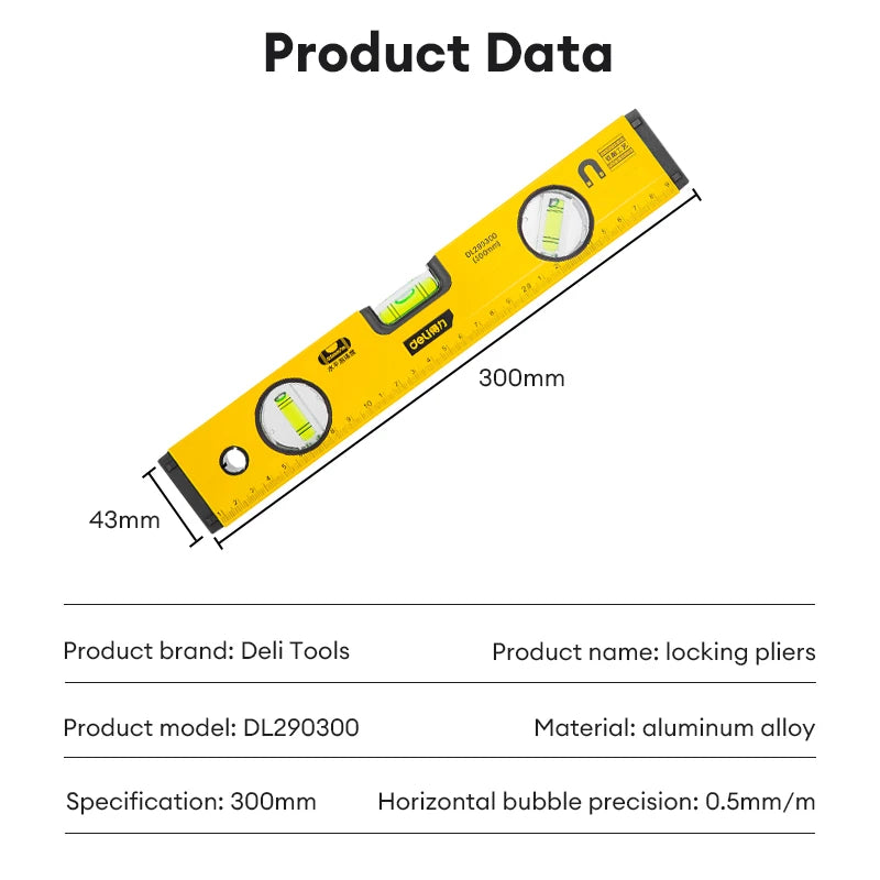 Spirit Level Magnetic Torpedo Level Tool with 3 Vials Aluminum Shockproof Bubble Level High Visibility Durable Measuring Leveler Viralgem Store