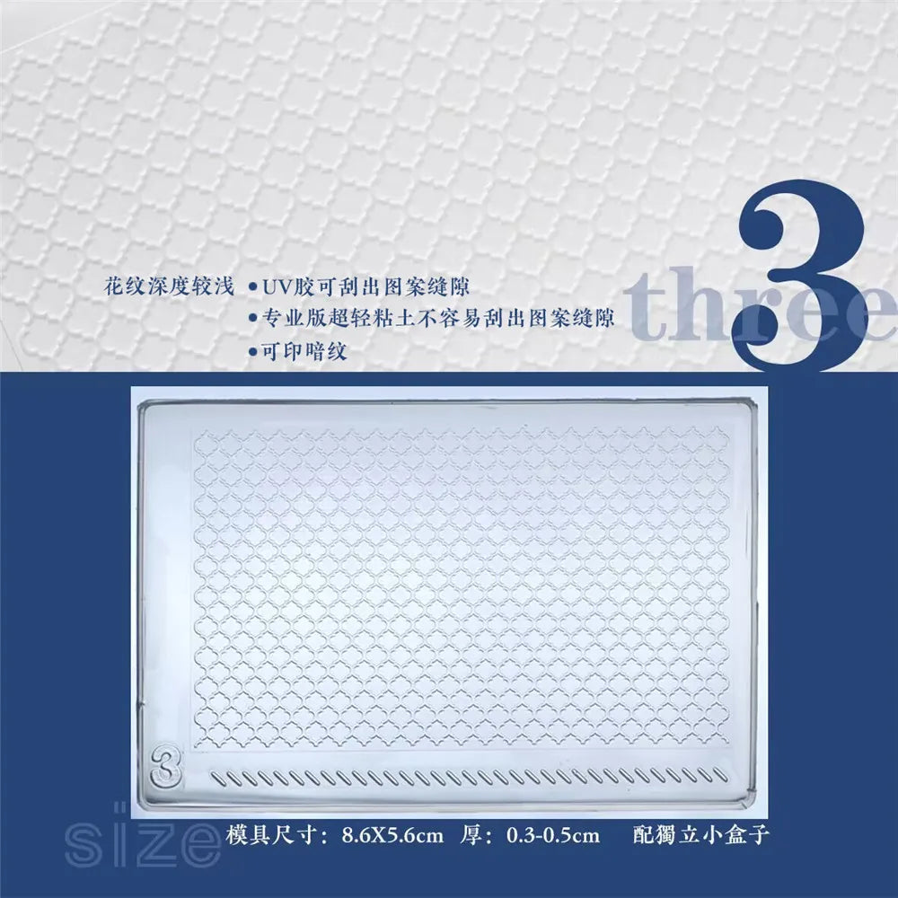 1pc Sweater Knitting Lace 3D Acrylic Mold Nail Art Decoration Nails DIY Design Silicone  Nail Art Template Nail  Mold