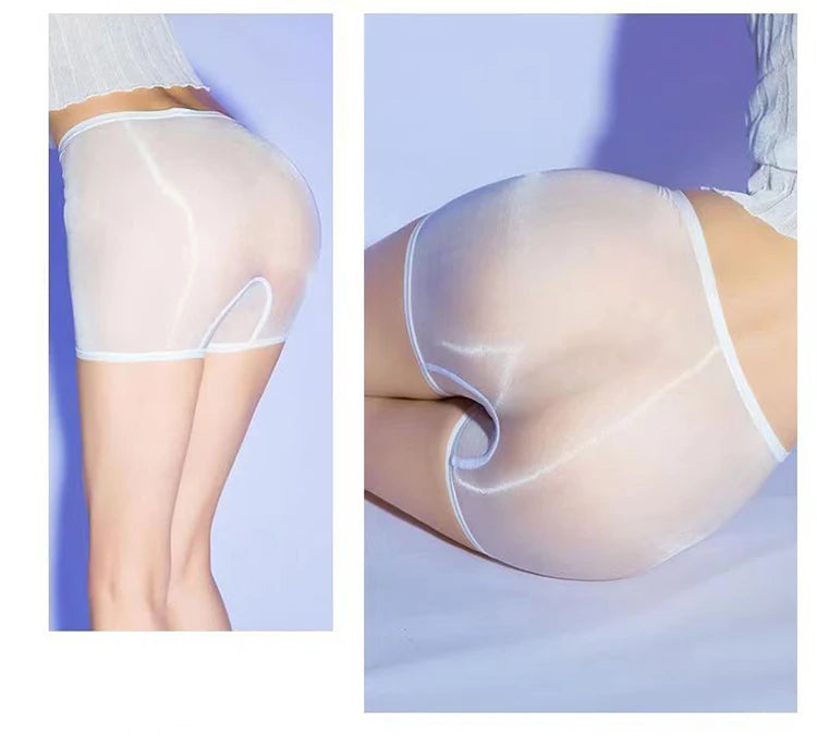 Transparent Boxers for Women See Through Female Briefs Sexy Ultra-Thin Panties Oil Shine Lingerie Intimates Smooth Underpants Viralgem Store
