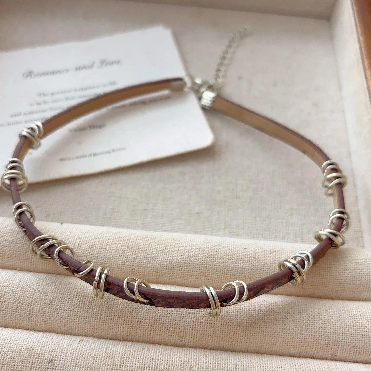 Vintage Chain Necklace for Women Fashion Y2K Punk Pu Leather Choker Collar Chain Jewelry Goth Cool Stuff Couple Accessories Viralgem Store