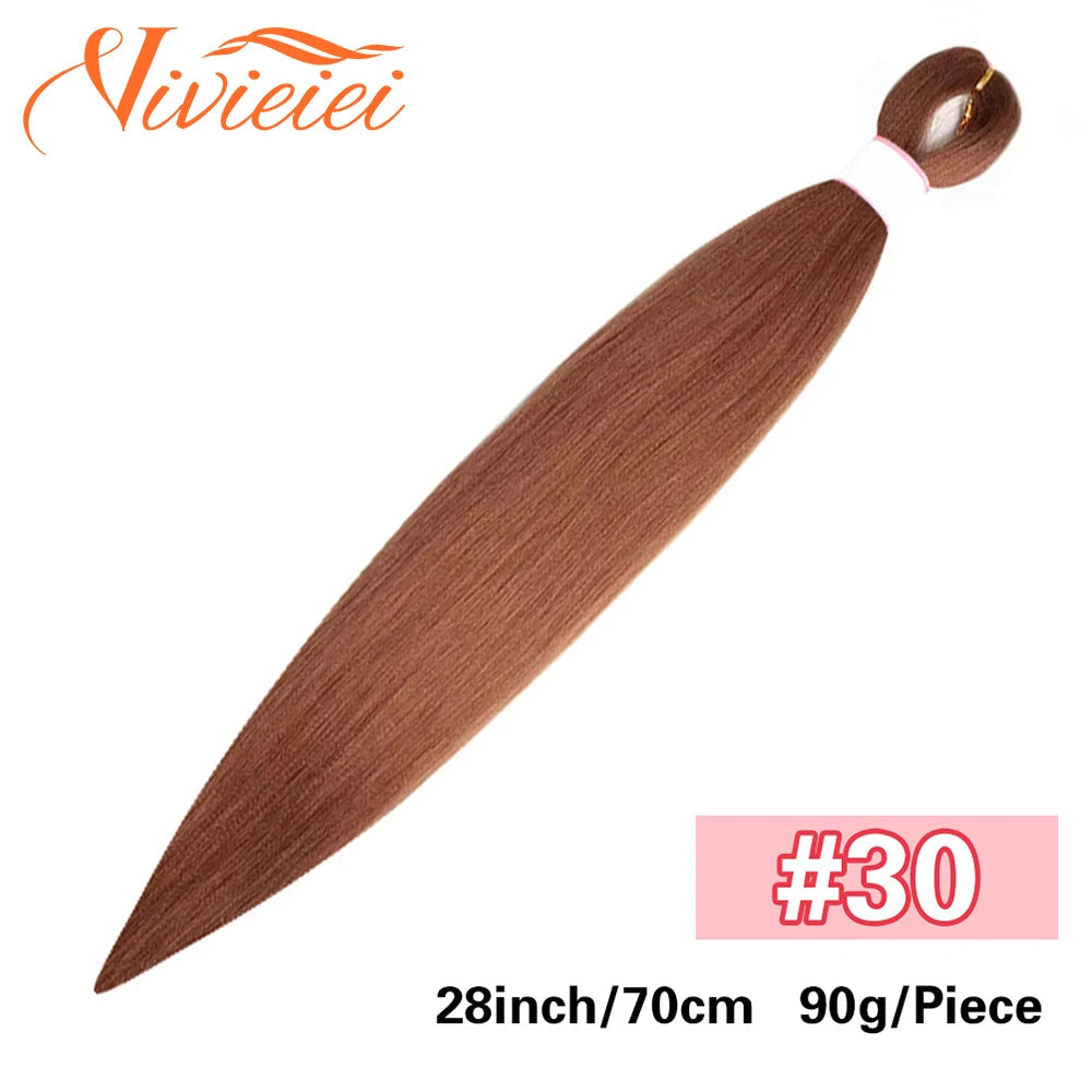 Synthetic Jumbo Braids Hair Extensions 28 Inch Braiding Hair Pre Stretched Orange Green White Blue Red Pink Purple Braids Viralgem Store