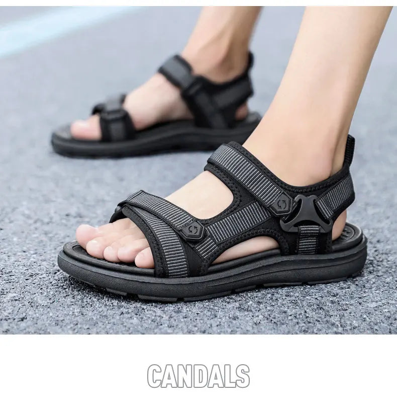 Vanmie Sandal Men 2023 Summer Sandals for Men Leisure Beach Sandals Male Summer Shoes Lightweight Outdoor Casual Shoes