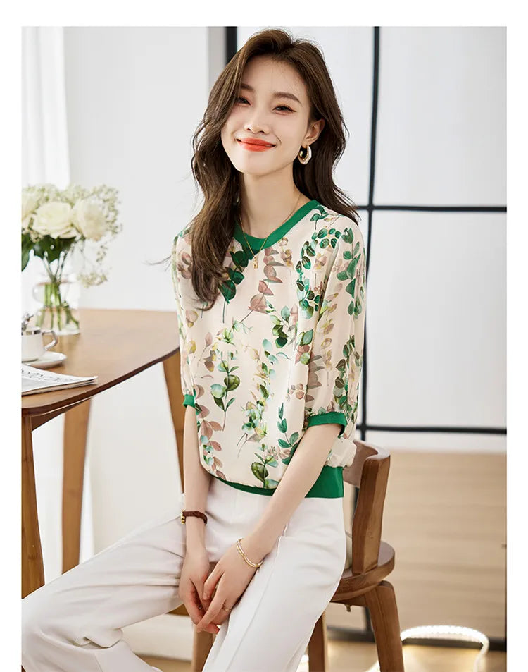 Trendy Ladies' Unique Design Short Sleeve T-shirts Fashion Print Tees for Women Cool Summer Daily T-shirts Casual Top