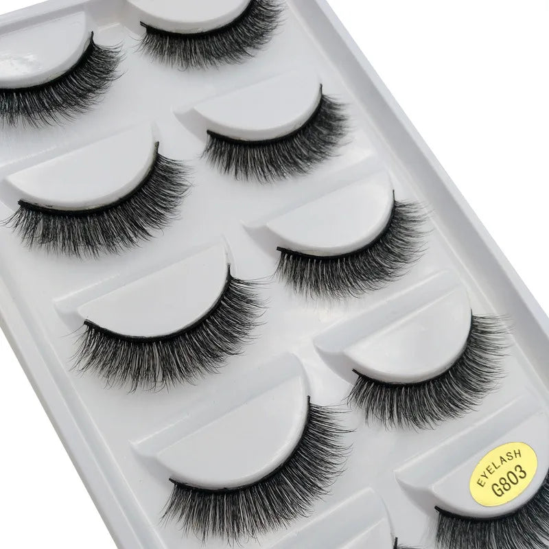 5 Pairs 3D Mink False Eyelashes h13, Soft Eyelash Extension Natural Eyelashes makeup Lashes Wholesale G800, G806 Viralgem Store