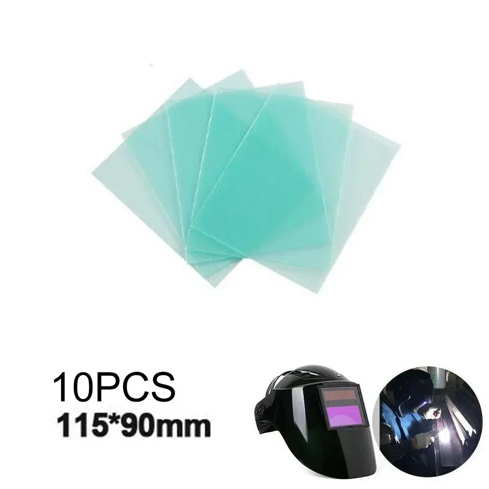 10 PCS Welding Protective Lens PC Plastic Plate Cover Green Clear Screens Welding Helmet Welding Filter