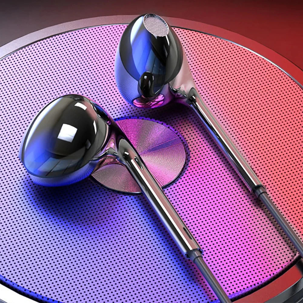 Type C Wired Earphones In Ear Headset Game 3.5mm Wired Headphones with Microphone Bass Stereo Earbuds In-line Control For Phones Viralgem Store