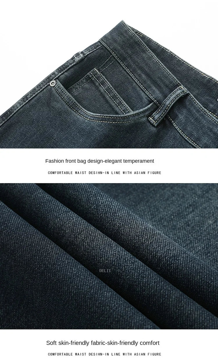 2025 New Y2K  Autumn and Winter Baggy  Jeans Men's Autumn and Winter Loose Straight Wide-leg Business Trousers Mens Clothing Viralgem Store