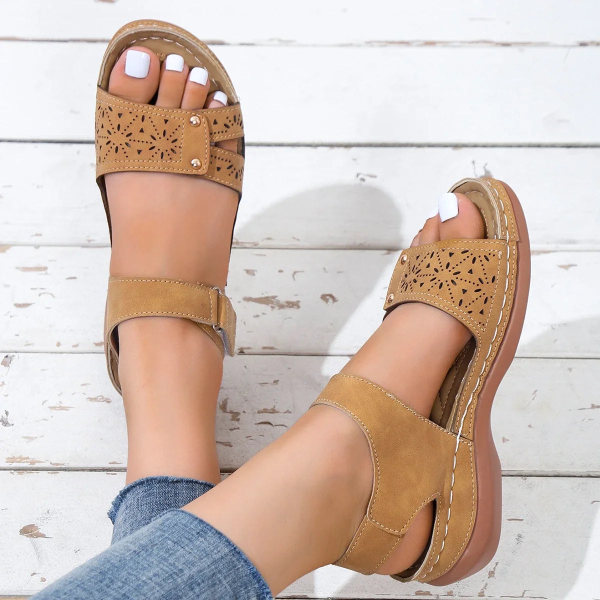 Summer Women's Sandals New Fashion Open Toe Casual Elegant Women's Sandals Wedge Heel Women's Slippers Shoes for Women