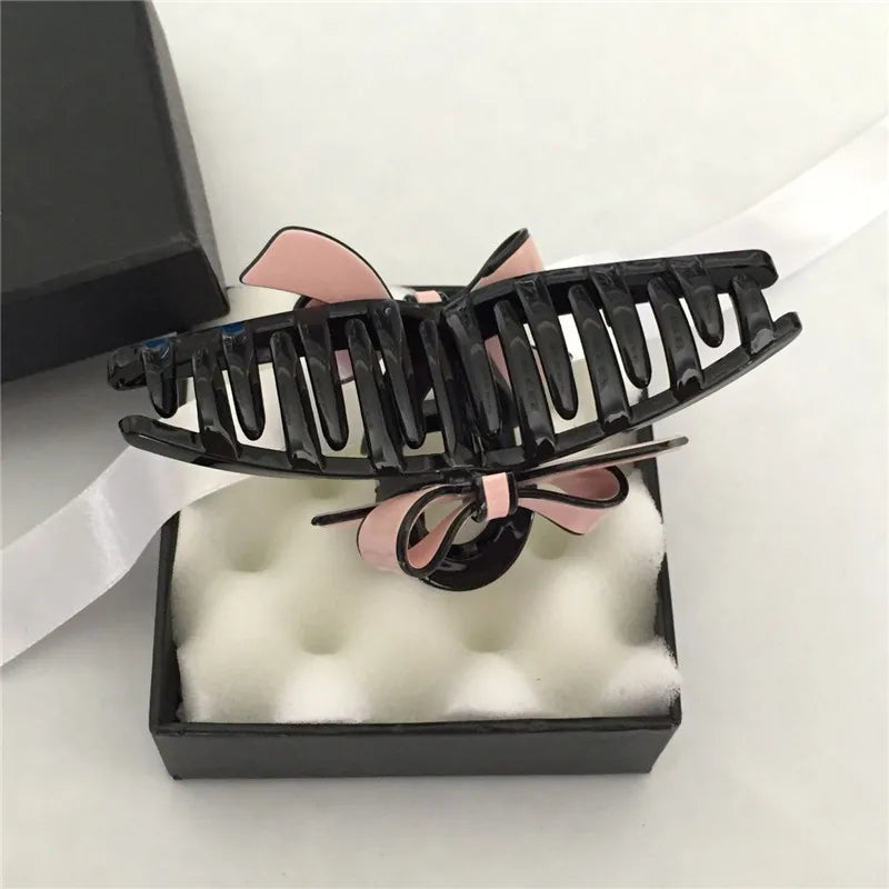 11CM Simple Casual Korean Acrylic Large Women's Hair Clip Claw Elegant Bow-knot Design Hair Accessories Ponytail Clips Headdress