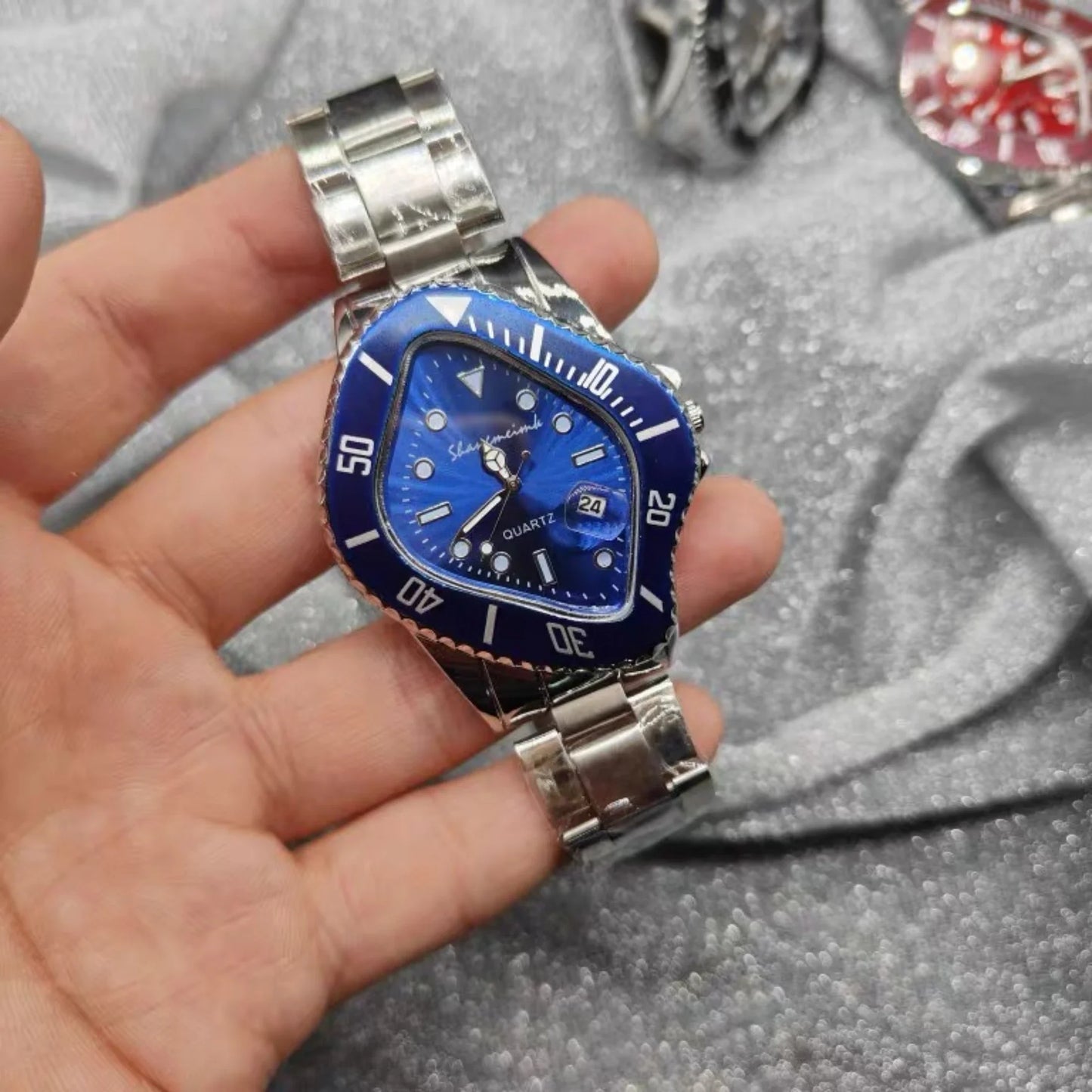 Water Ghost Men's And Women's Watch  Punk Twisted Concept Dial Latest Fashion Luxury Limited Edition Personalized Design Gift