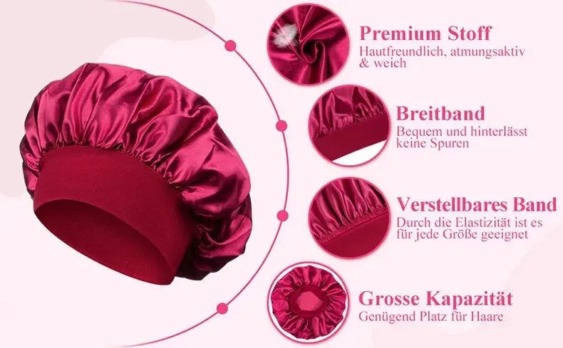 Women's Wide Brim Nightcap Silk Bonnet Hair Wrap for Sleeping Sleep Cap With Elastic Soft Band Sleep Cap With Elastic Soft Band Viralgem Store