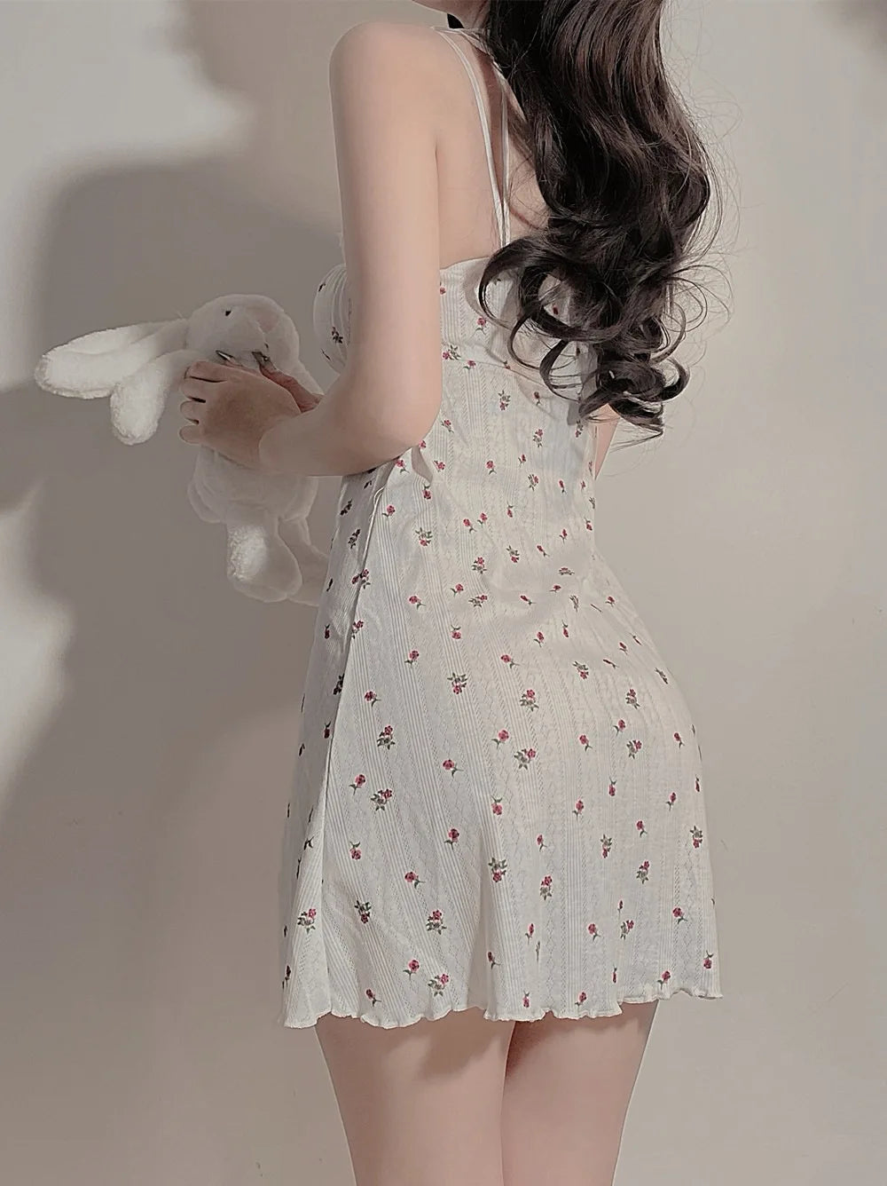 Summer Women Nightwear Floral Thin Pajama Nighty for Ladies Girl Sexy Nightgown Flower Pajamas Dress Home Sleepwear Loungewear